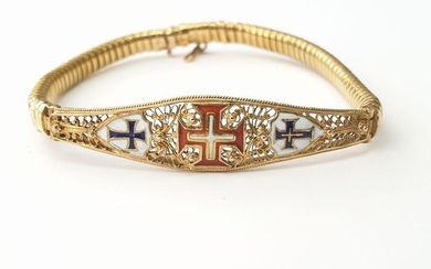 19,2 kt. Gold - Bracelet, cross order of christ
