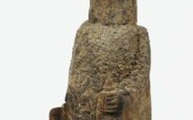 19th c Baule Tribal Carved Wooden Figure