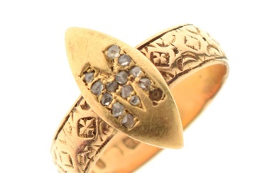 19th century diamond 18ct yellow gold ring