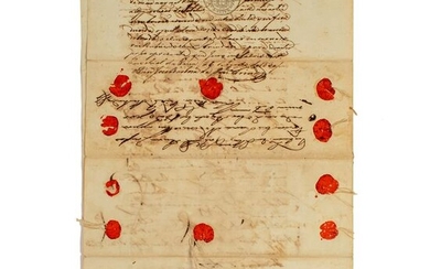 19thC Antique Wax Seals 1830 Roman Catholic Decree