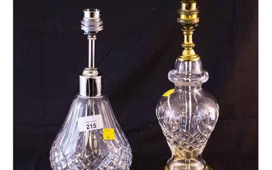 2 WATERFORD CRYSTAL TABLE LAMPS