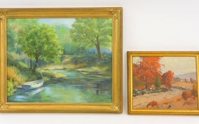 (2) oil paintings to include one by Robert