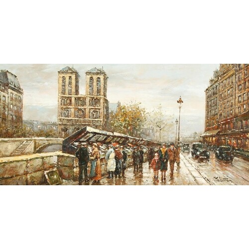 20th century continental school, An impressionist Parisian s...