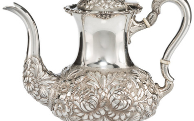 21015: A Stieff Three-Quarter Chased Silver Coffee Pot