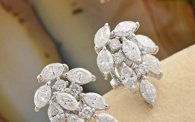 2.55 Ct. Si/Hi Diamond Stud Earrings 18k White Gold