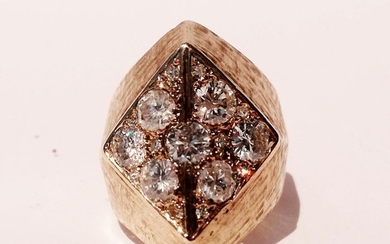 18 kt. Gold - Ring - 1.75 ct Diamond - Diamond