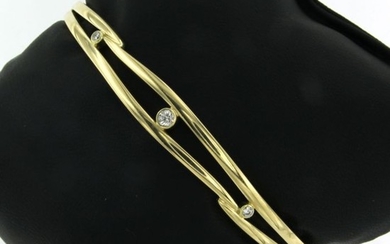 14 kt. Yellow gold - Bracelet - 0.15 ct Diamond