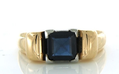 18 kt. Pink gold, White gold - Ring - 1.50 ct Sapphire
