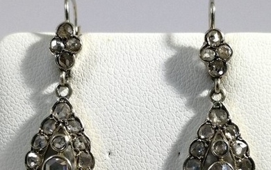 12 kt gold - Earrings - 1.20 ct Diamond