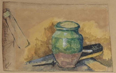 Paul Cézanne (1839-1906), Poterie marseillaise (recto); Étude de trois baigneuses (verso)