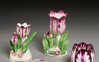 (4) English Ceramic Tulip-Form Wares