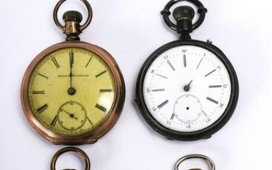 (4) GOLD FILLED POCKET WATCHES & (1) COIN
