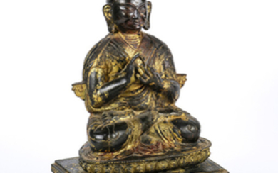 Sino-Tibetan Gilt Bronze Monk