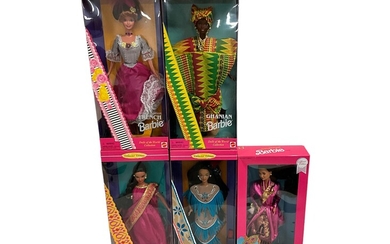 (5) Limited and Collector Edition Barbies