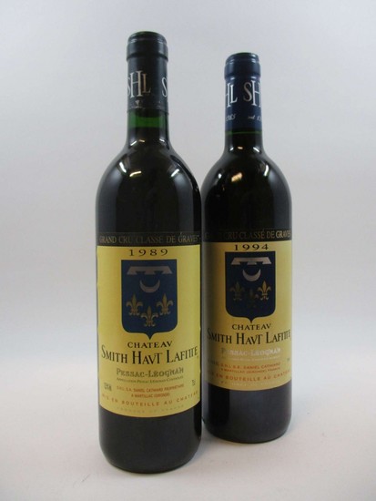 6 bouteilles 2 bts : CHÂTEAU SMITH HAUT LAFITTE 1989 CC Pessac Léognan (capsules corrodées)