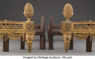 61015: A Pair of French Louis XVI-Style Gilt Bronze Che