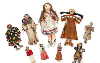Collection of Plains and Southwest Dolls sizes range
