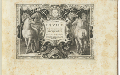 STRADANUS, Joannes (1523-1605). Equile, in quo omnis generis generosissimorum equorum ex variis orbis partibus insignis delectus. [Venice:] Marcus Sadeler, [before 1648].
