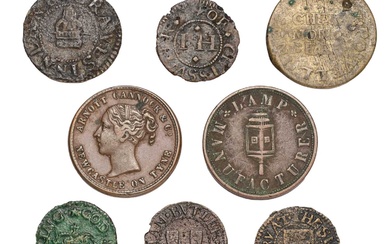 6x 17th Century Trade Tokens, to include; Durham, Barnard Castle,...
