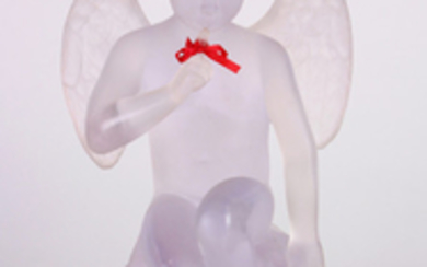 Daum France Pate De Verre limited edition Cupidon sculpture
