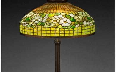 79015: Tiffany Studios Leaded Glass and Patinated Bronz