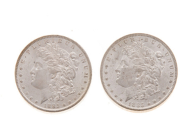 Pair of MS-63 1885-O Morgan Dollars