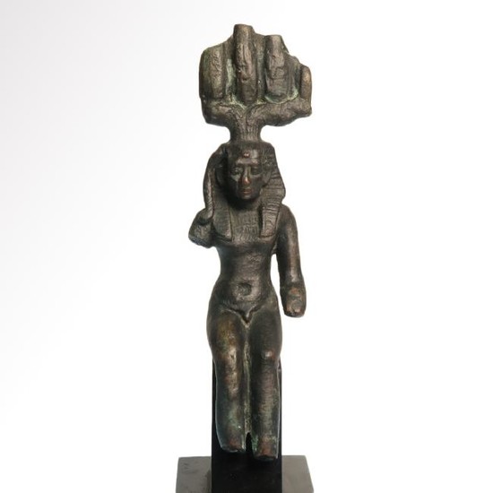Egyptian Bronze Seated Figure of Harpocrates