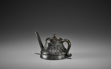 A BRONZE 'TEAPOT' WATER DROPPER AND COVER, KANGXI