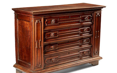 A Baroque Walnut Chest of Drawers