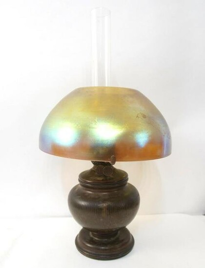 A Bronze Tiffany Studios New York Table Lamp