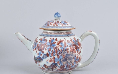 A CHINESE DUTCH DECORATED "COCKERELS" TEAPOT - Porcelain - China - Kangxi (1662-1722)