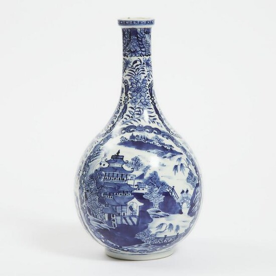 A Chinese Export Blue and White Porcelain 'Landscape'