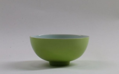 A Chinese Green Ground Glazed Porcelain Bowl