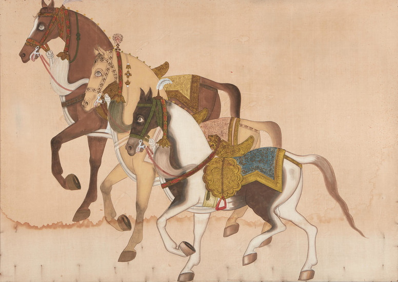 A Chinese Painting of Three Horses