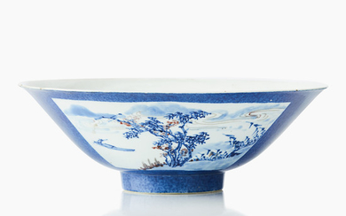 A Chinese powder Blue bowl