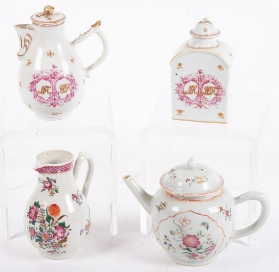 A Collection of Four Antique Chinese Export Porcelains