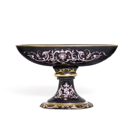 A Continental porcelain tazza, late 19th century