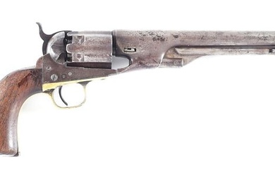 (A) DESIRABLE COLT MODEL 1860 FLUTED ARMY PERCUSSION REVOLVER, SHIPPED TO OHIO FOR CIVIL WAR