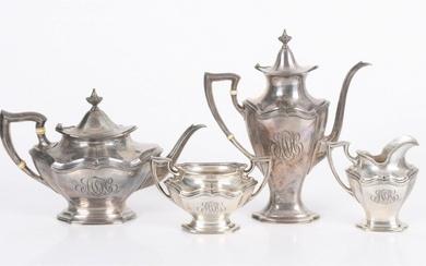 A Four Piece Sterling Tea Set