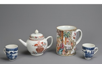 A GROUP OF CHINESE EXPORT PORCELAIN ITEMS, 18TH CENTURY. To ...