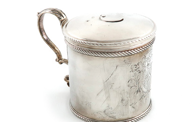 A George III silver bougie box