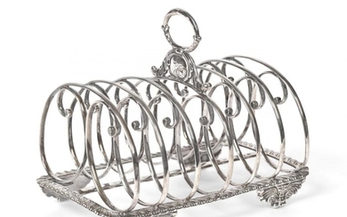 A George IV Silver Toast-Rack, by John and Thomas Settle,...