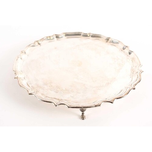 A George V silver salver, Barker Brothers, Chester 1919, eng...