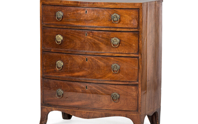 A Georgian Inlaid Bowfront Chest of Drawers