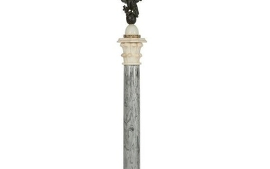 A Grand Tour bronze and mixed marble column