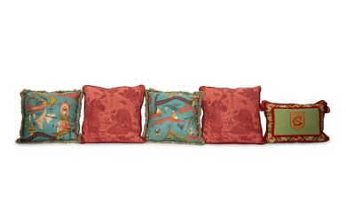 A Group of Five Cushions