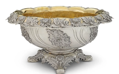A LARGE AMERICAN SILVER PUNCH BOWL MARK OF TIFFANY & CO., NEW YORK, CIRCA 1895