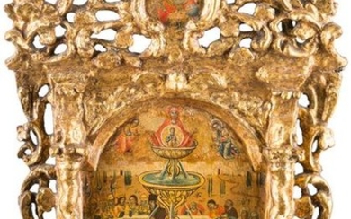 A LARGE ICON SHOWING THE MOTHER OF GOD 'OF THE