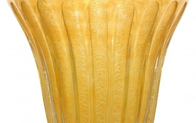 A Large Daum Nancy Art Deco Acid-Etched Glass Vase