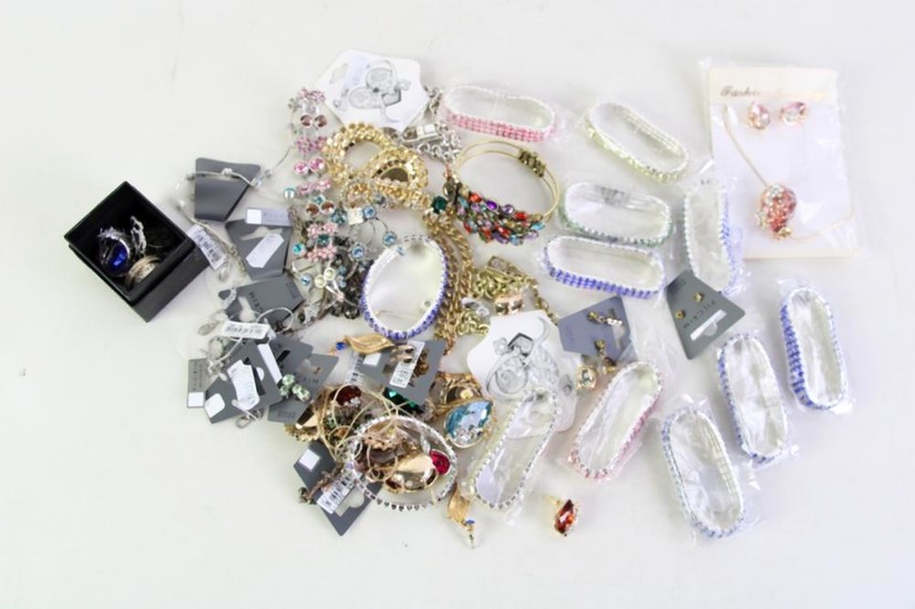 A Large Group of New Crystal and Rhinestone Set Costume Jewellery